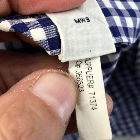 Ralph Lauren Men’s Shirt Large Long Sleeve Blue Gingham Button Down Y2K Casual - Picture 8 of 10